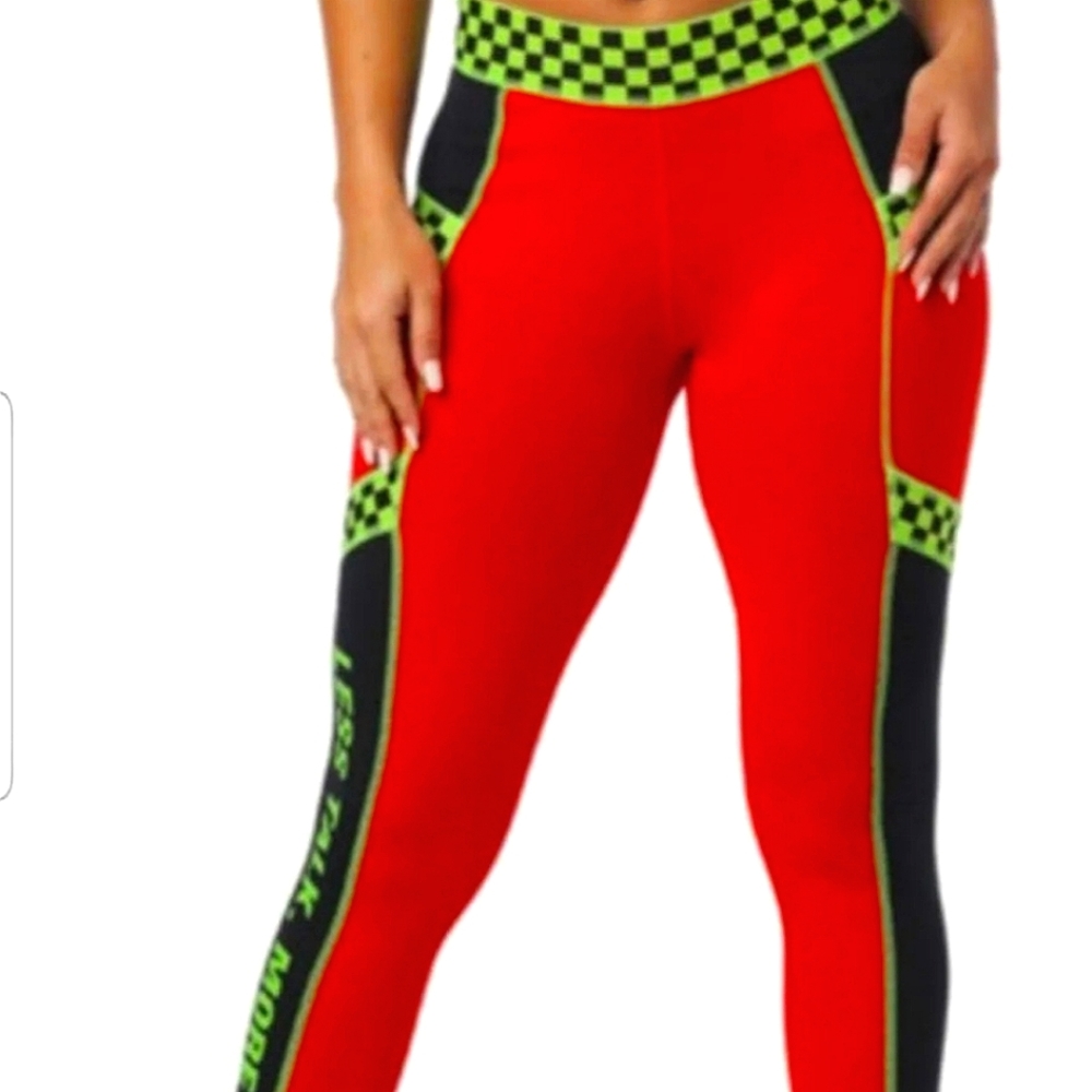 ZUMBA RED LEGGINGS NEW